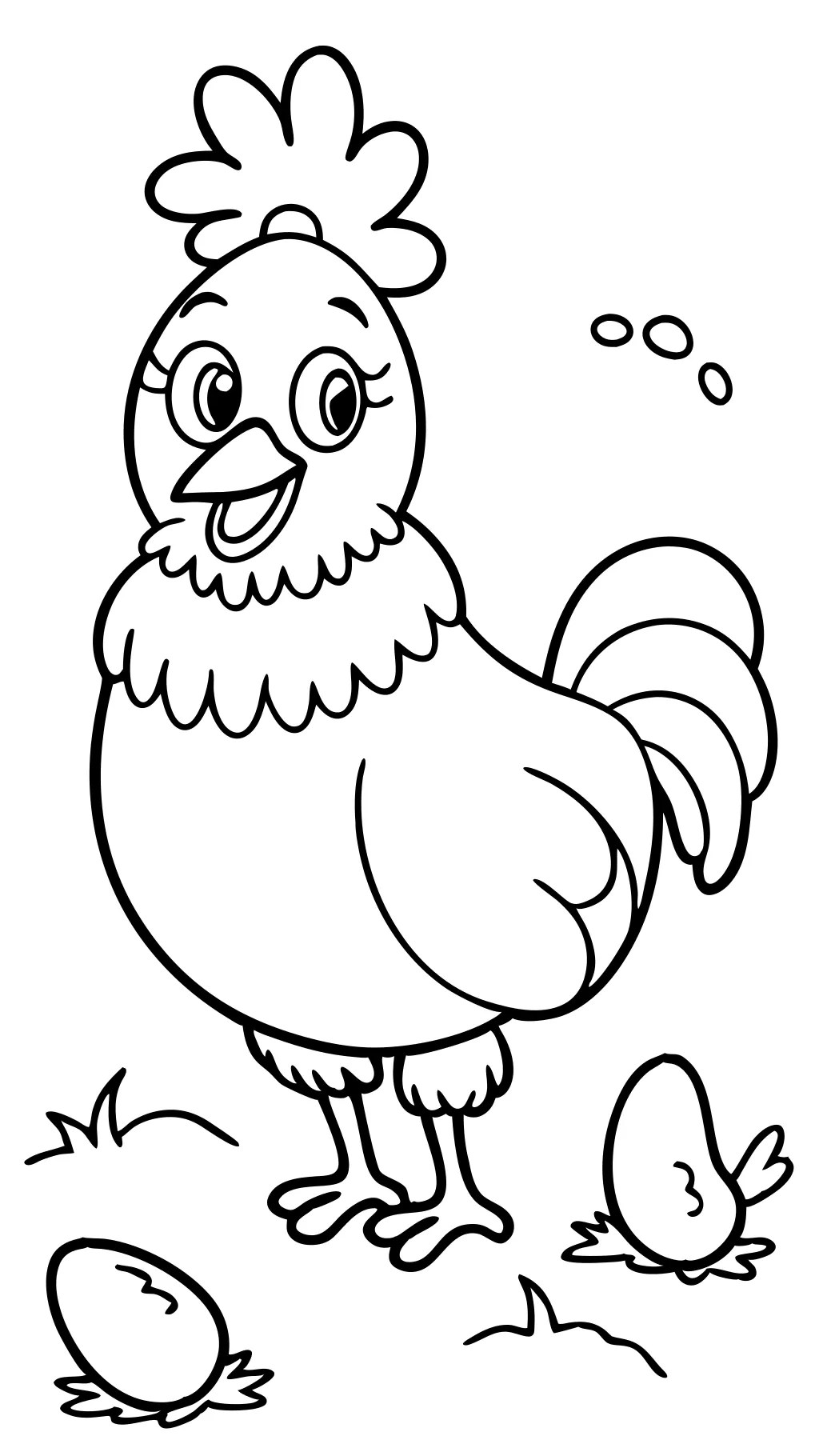 coloriages de poulet gratuit